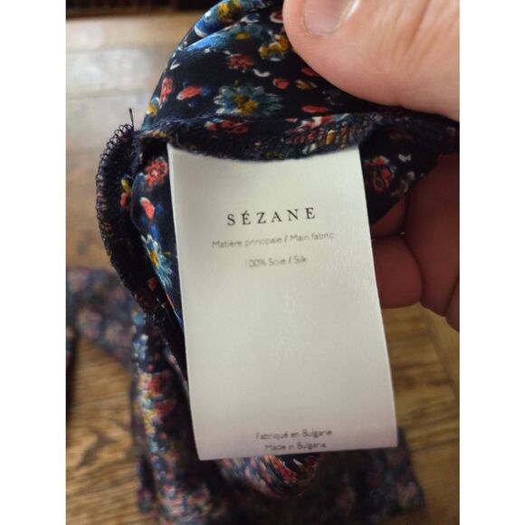 Sezane Celine purple with floral print blouse sz 36 US 4 - Picture 4 of 5